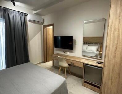 dresser and mirror